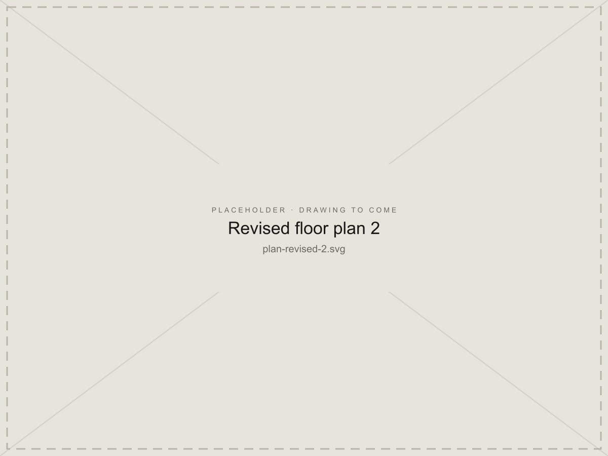 Placeholder panel for the second revised floor plan, which is still to be added